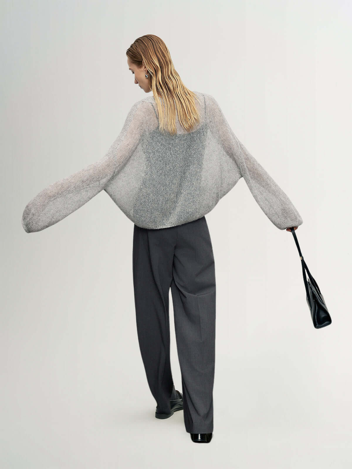 Cashmere-silk Relaxed Pullover Sweater