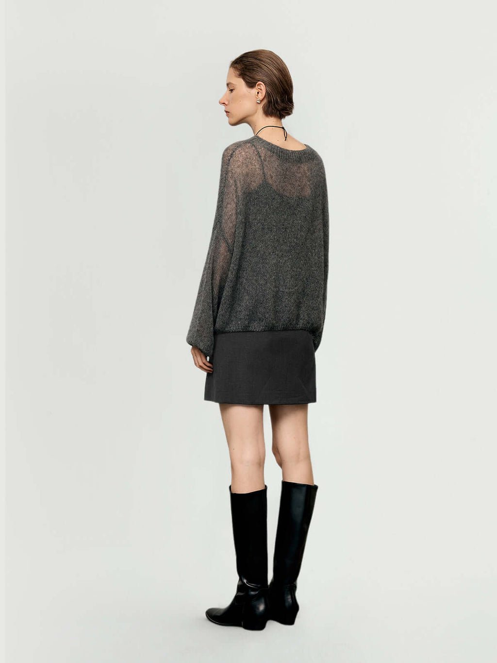 Cashmere-silk Relaxed Pullover Sweater