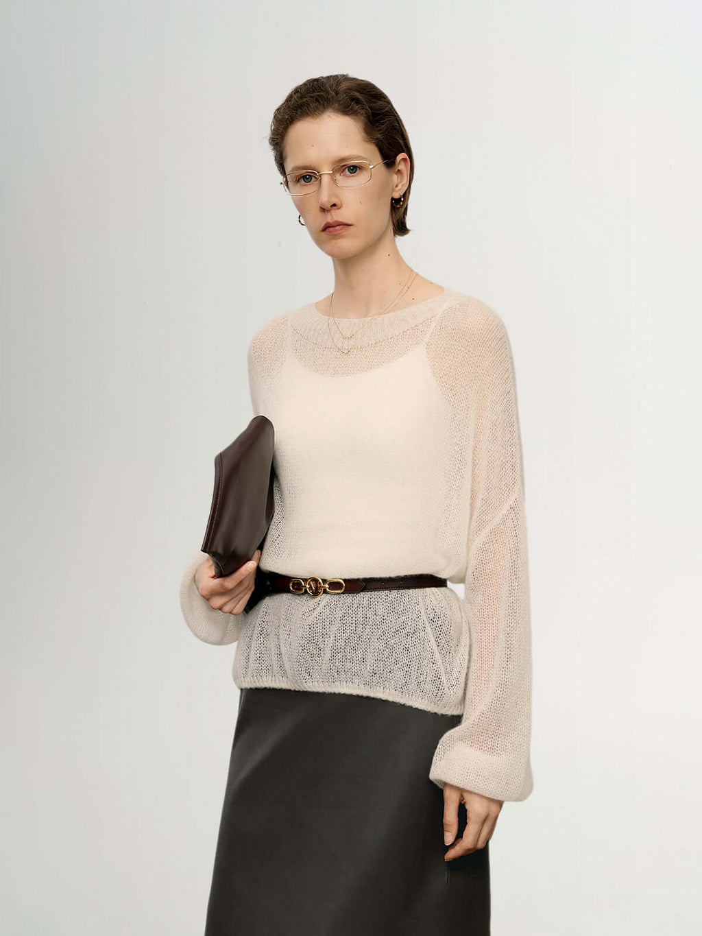 Cashmere-silk Relaxed Pullover Sweater