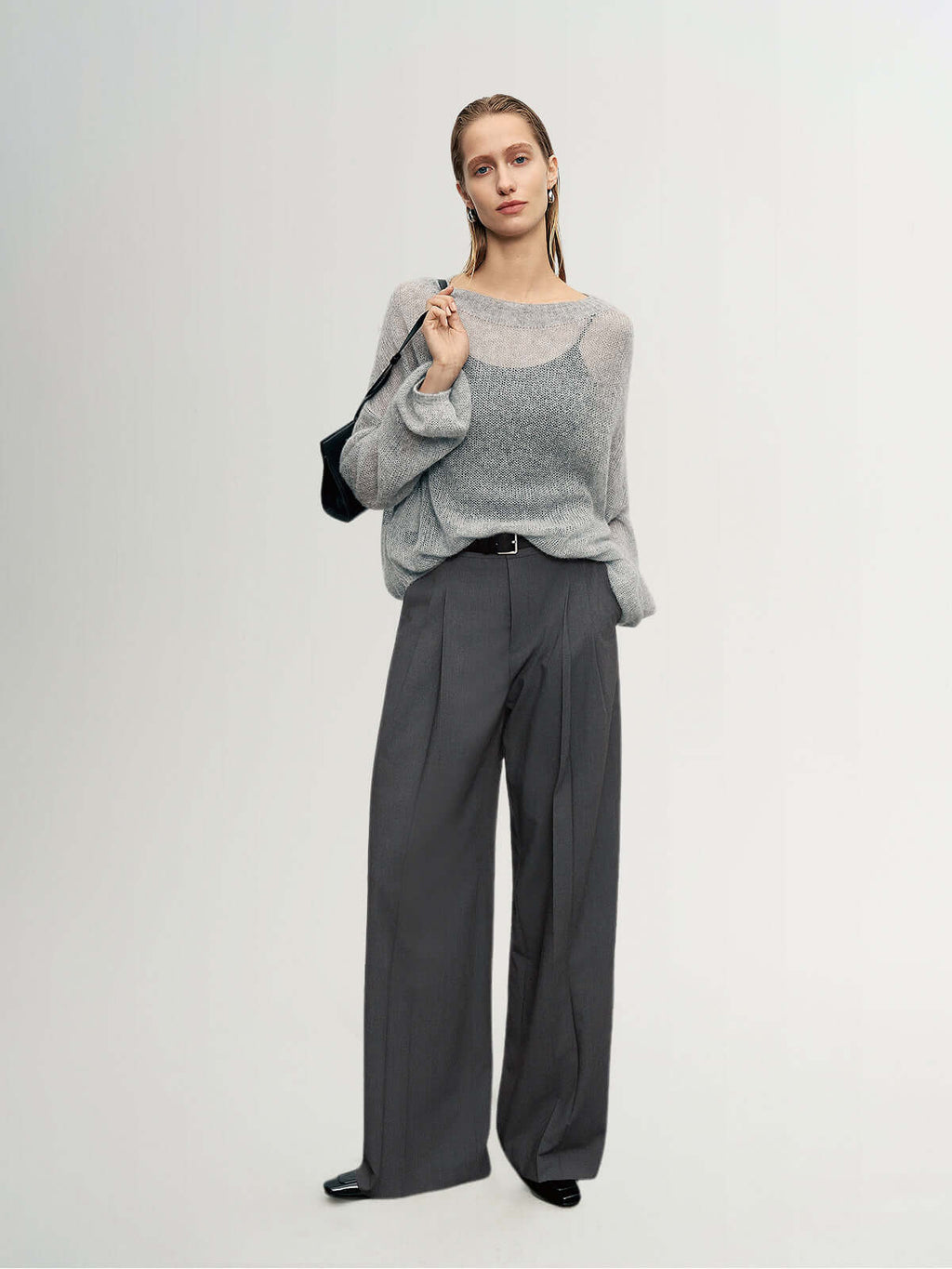 Cashmere-silk Relaxed Pullover Sweater