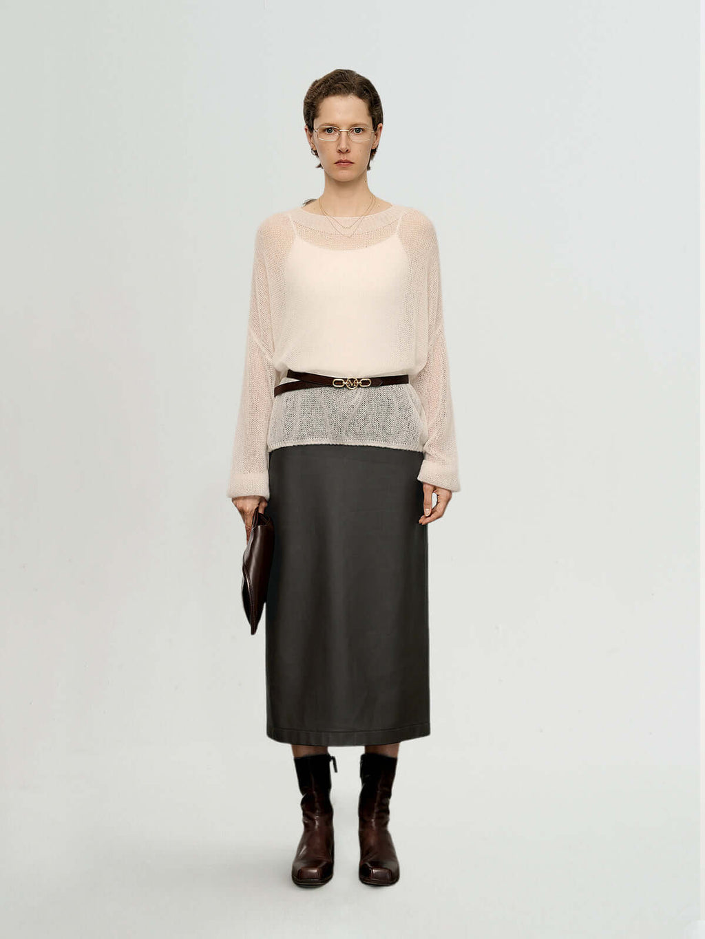 Cashmere-silk Relaxed Pullover Sweater
