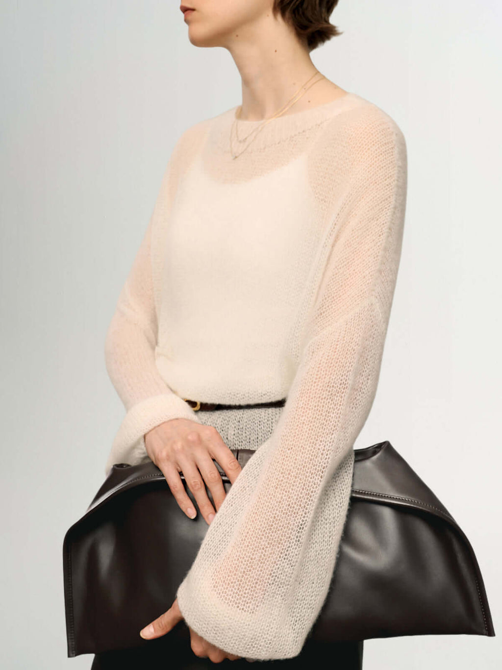 Cashmere-silk Relaxed Pullover Sweater