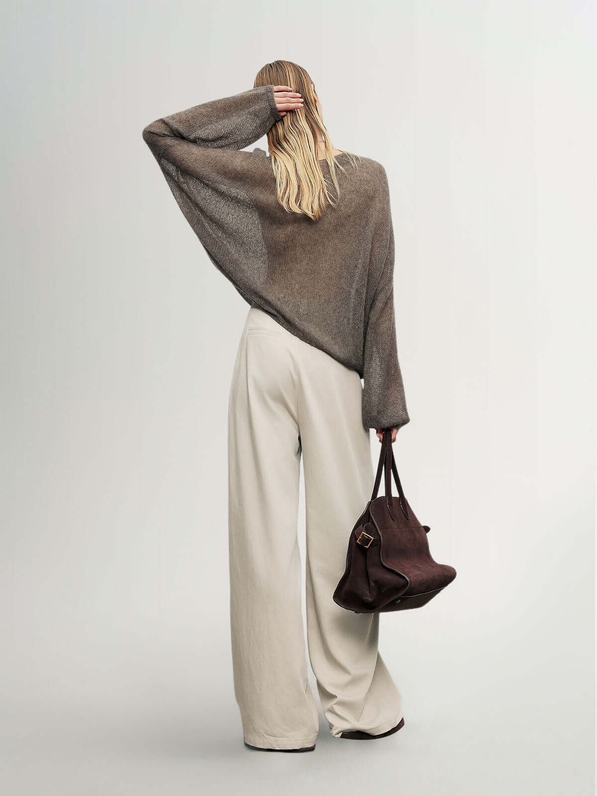 Cashmere-silk Relaxed Pullover Sweater