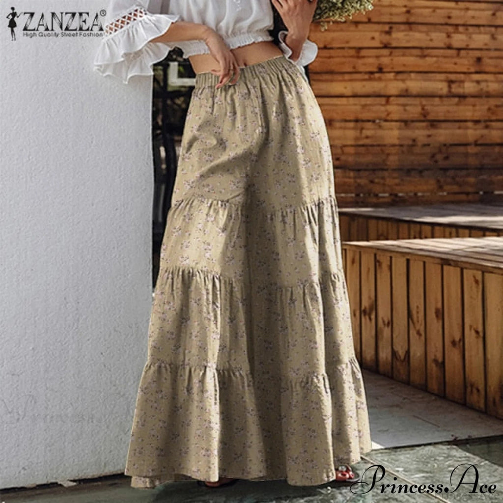 Elastic Waist Long Pants