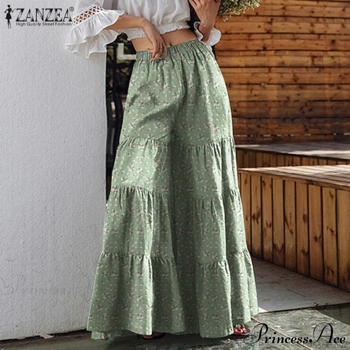 Elastic Waist Long Pants