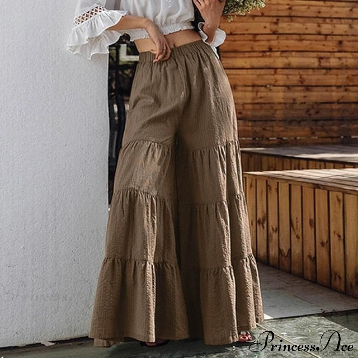 Elastic Waist Long Pants