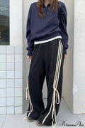 High Waist Wide Leg Asymmetrical Pocket Pants