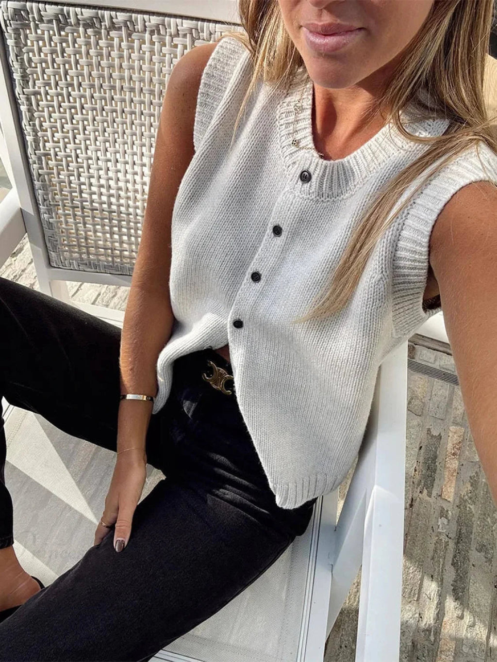 Knit Tank Top Cardigan
