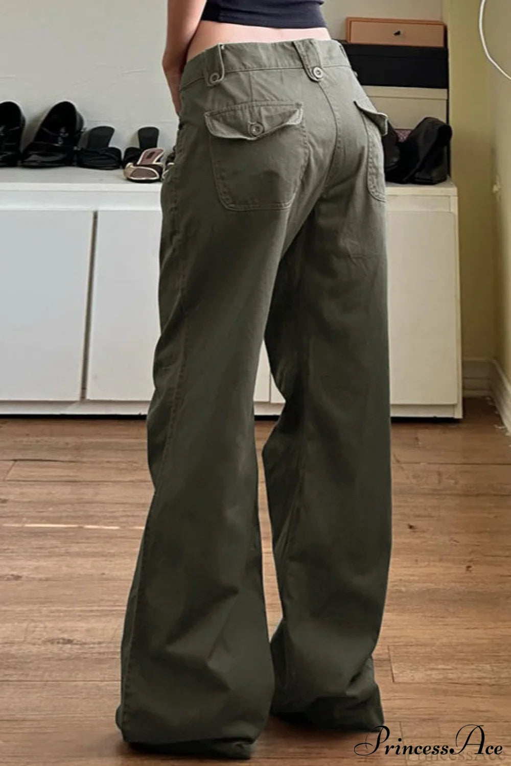 Parachute Wide-leg Cargo Pants