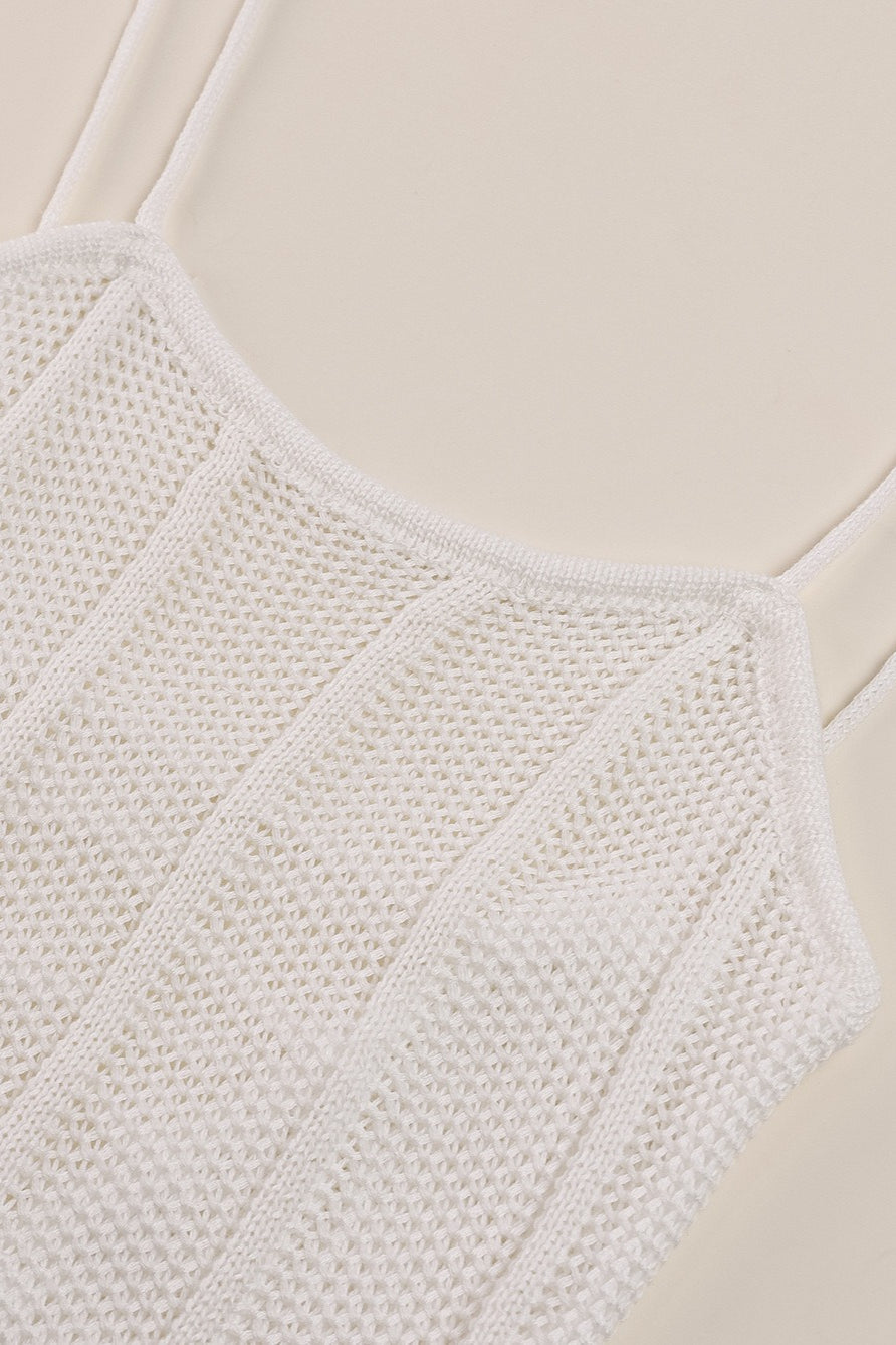 Split Backless Tie Knit Cardigan Sweater Dress