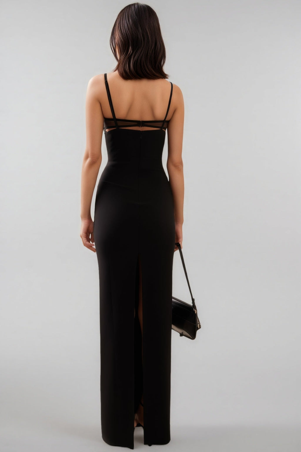Mauda Cutout Crepe Bustier Maxi Dress