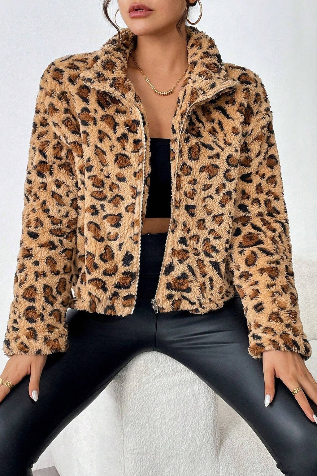 Reversible Fleece Cardigan Coat