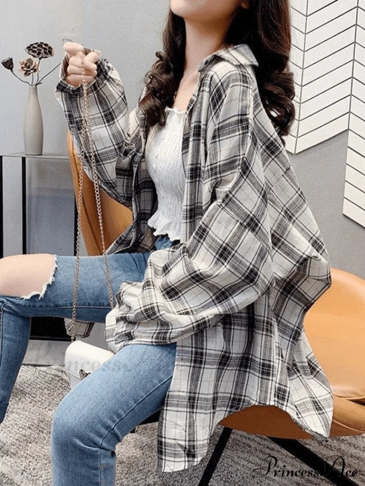Versatile Plaid Cardigan