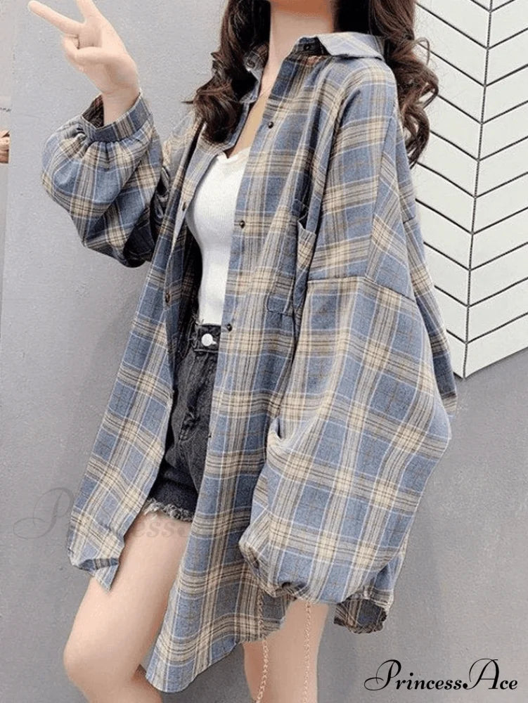 Versatile Plaid Cardigan