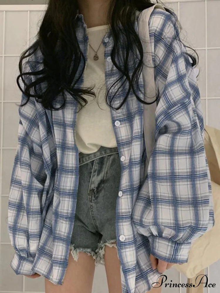 Checkered Print Graceful Cardigans