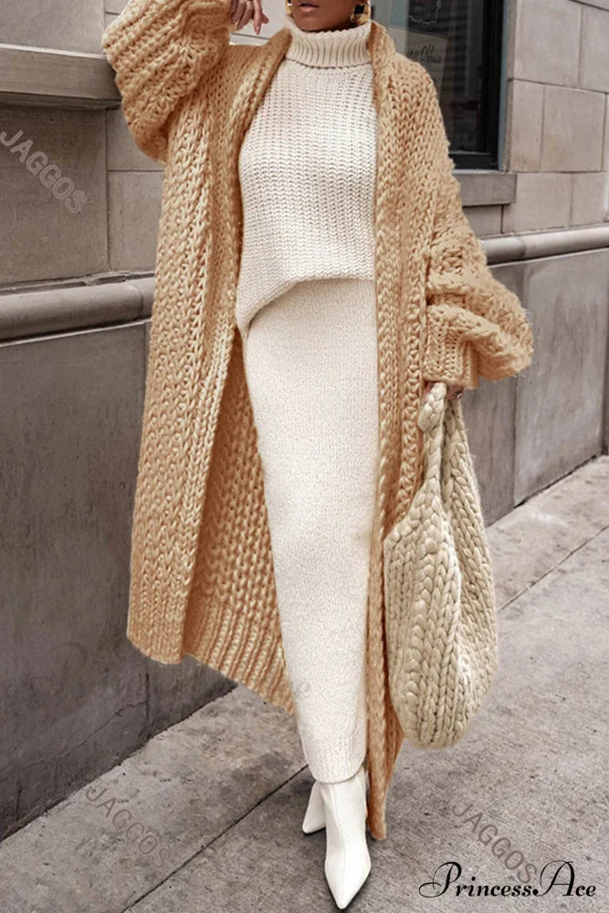 Chunky Knit Openwork Cardigan