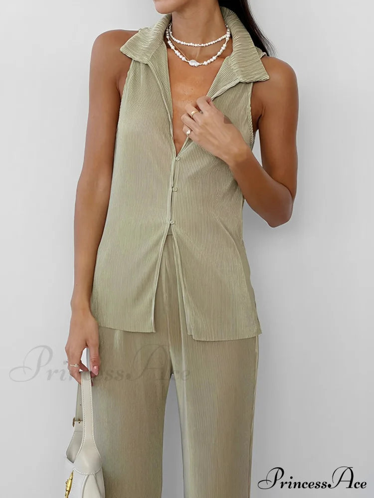 City Wanderer Rib Two Piece Pants Set