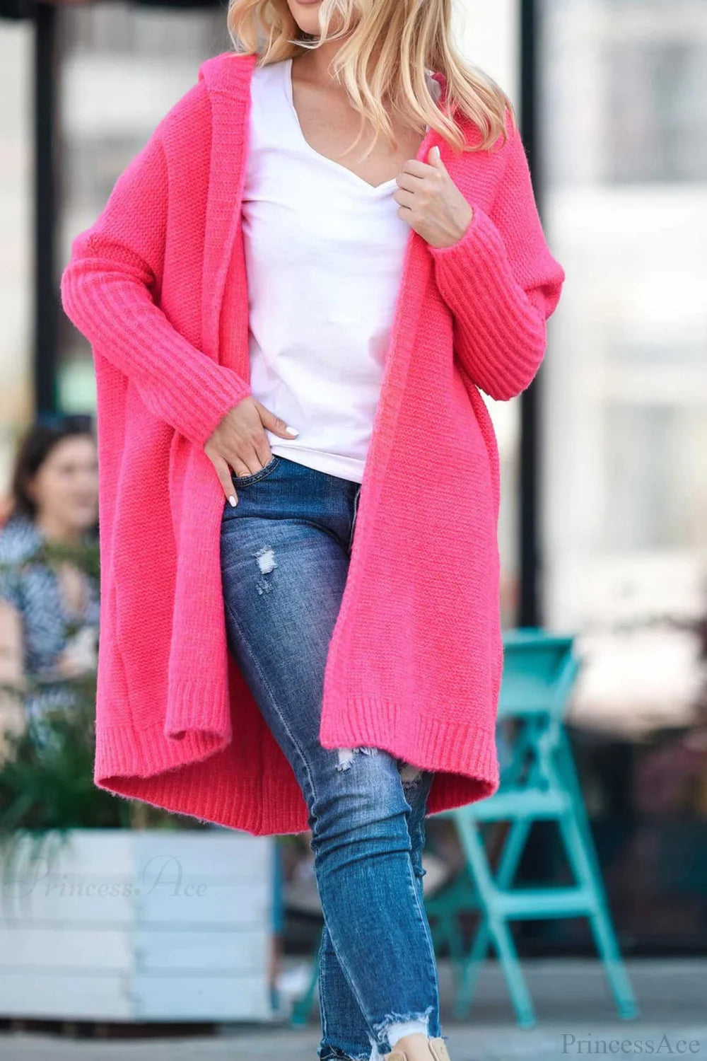 Color Block Knit Cardigan