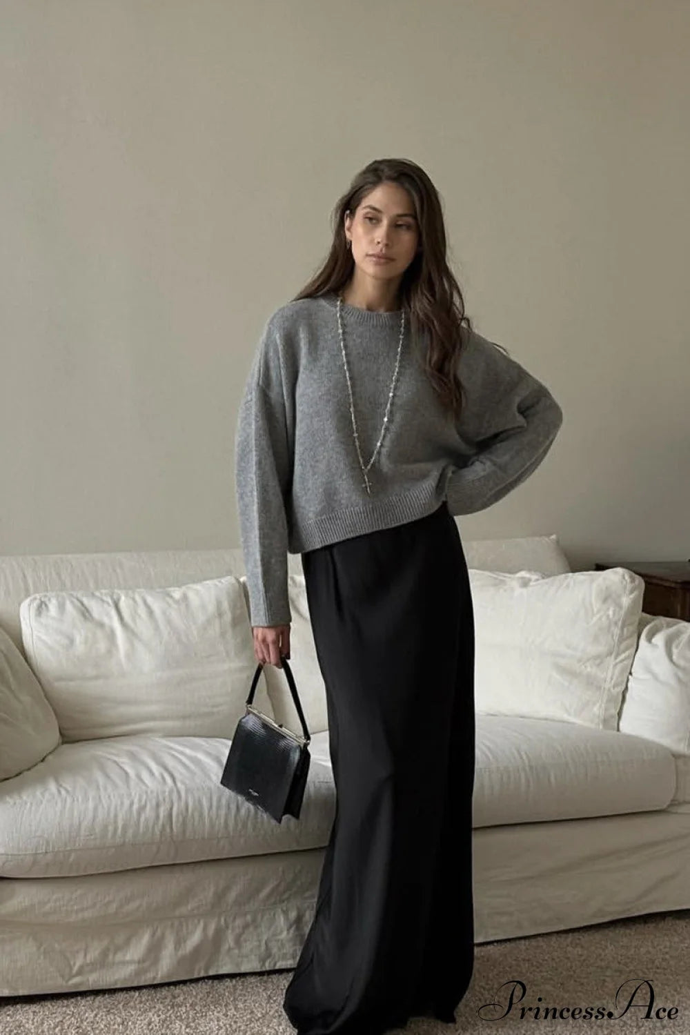 Crew Neck Thick Short Sweater