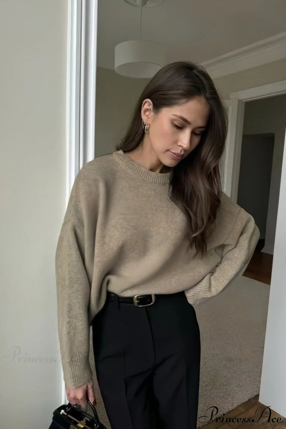 Crew Neck Thick Short Sweater