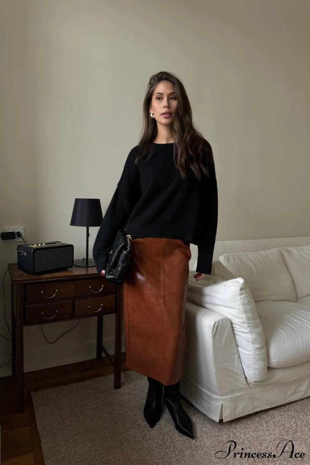 Crew Neck Thick Short Sweater