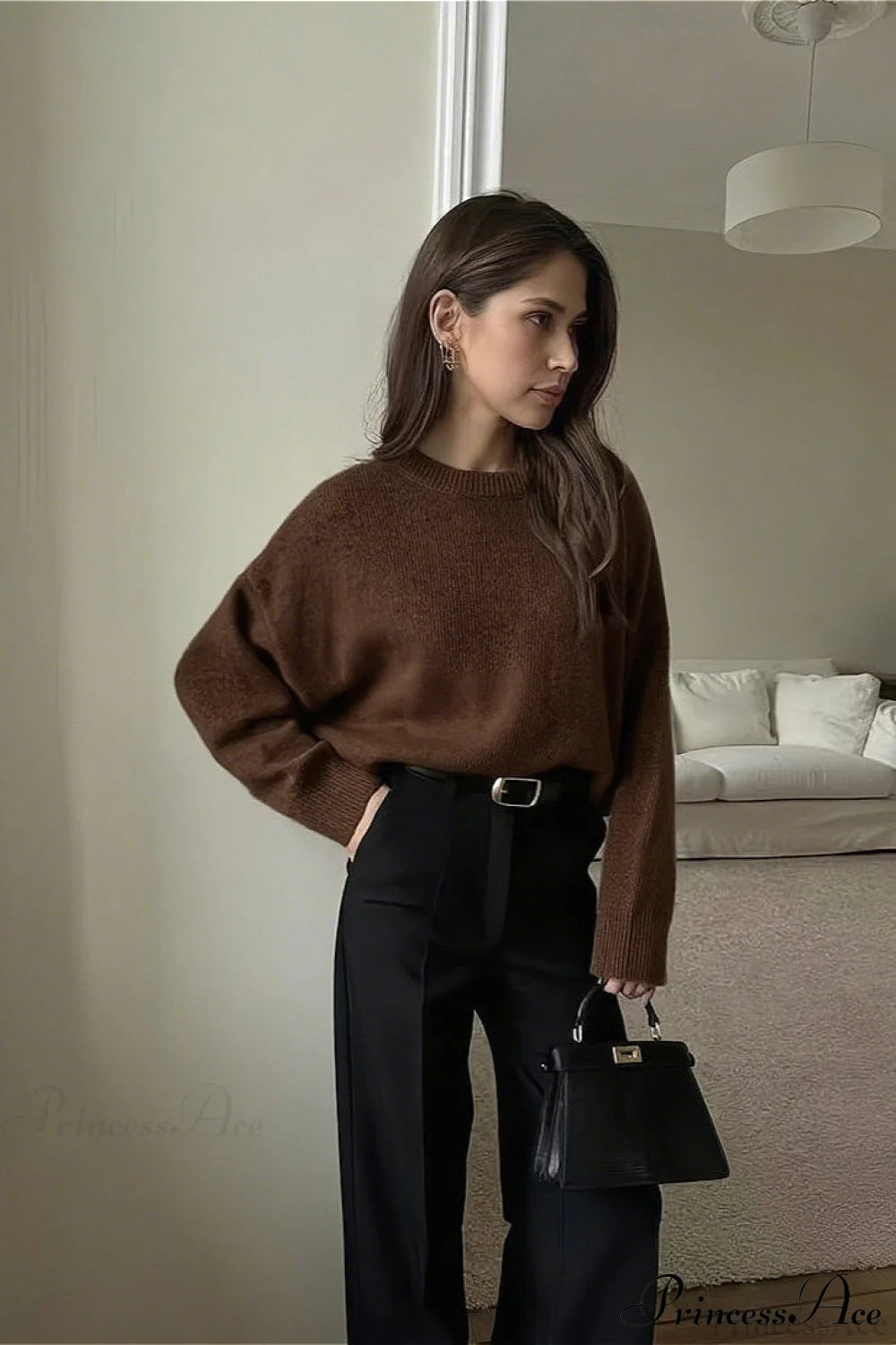Crew Neck Thick Short Sweater