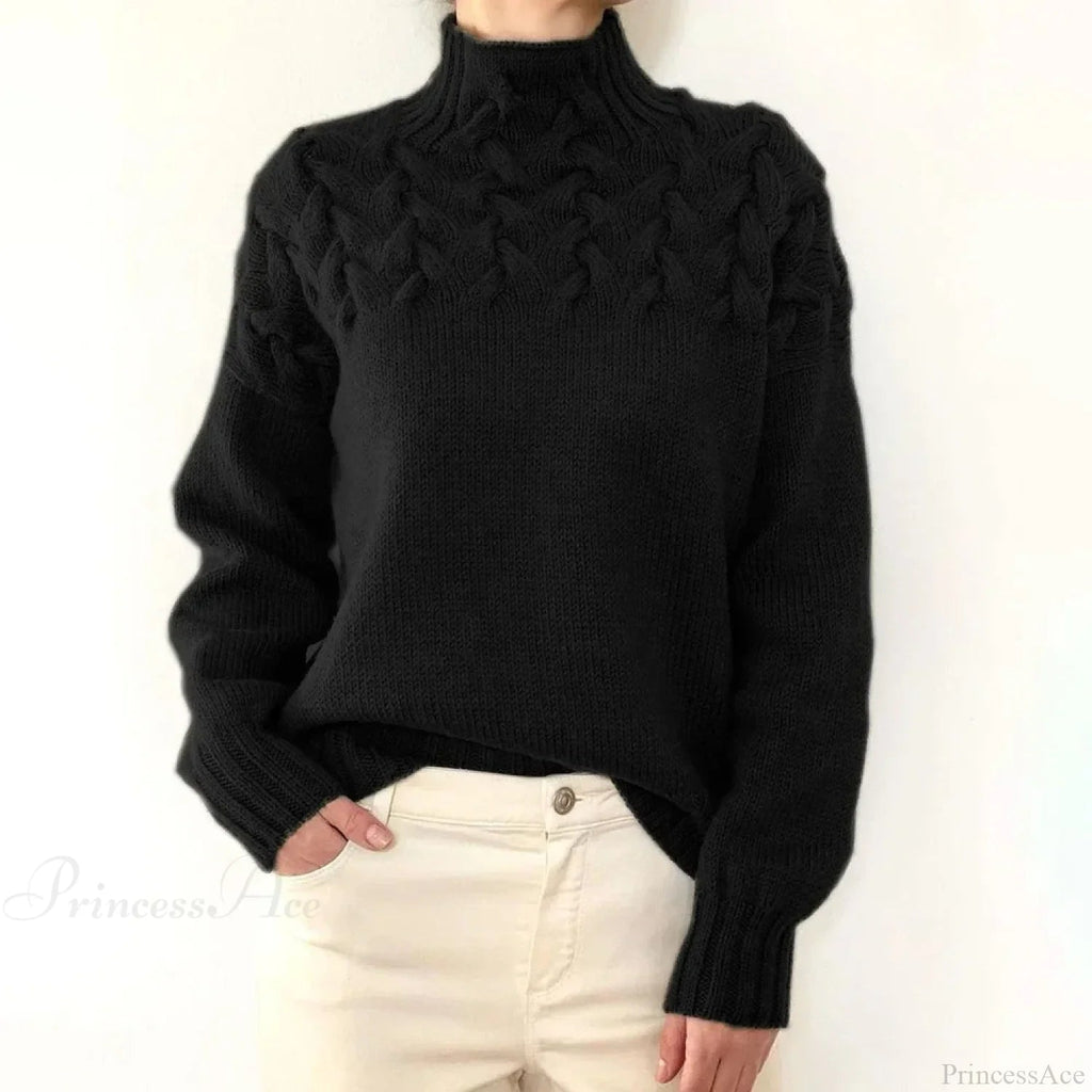 Crochet & Knitted Thick Pink Sweater