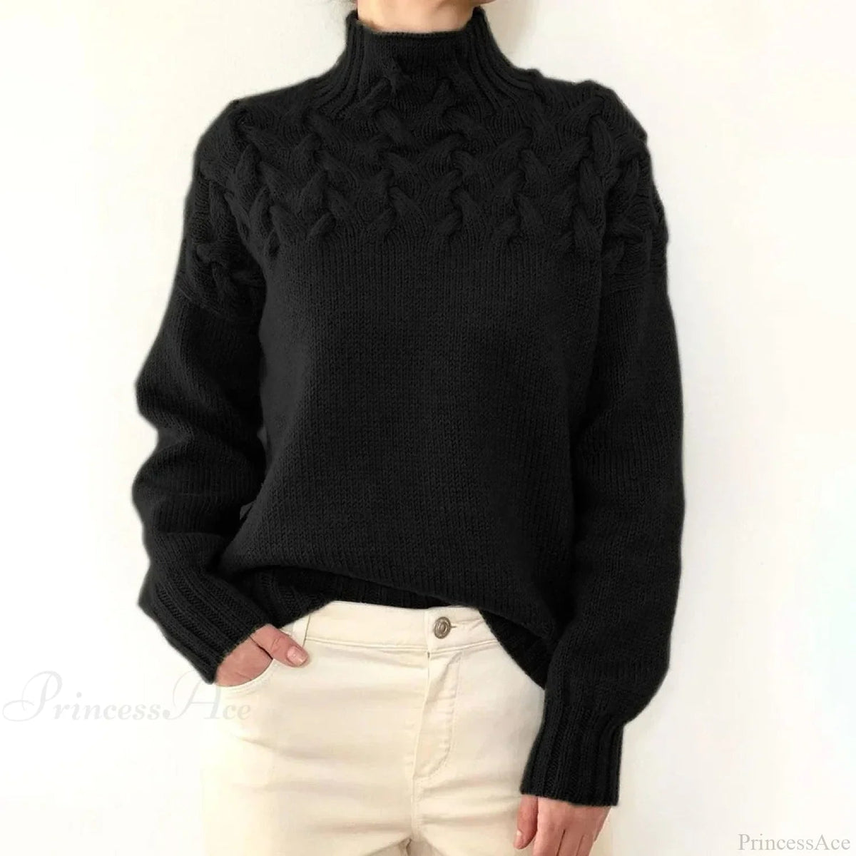 Crochet & Knitted Thick Pink Sweater