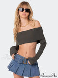 Crop Sweater and Long-sleeved Comfortable Chest-wrapped Top Woolen Sweater