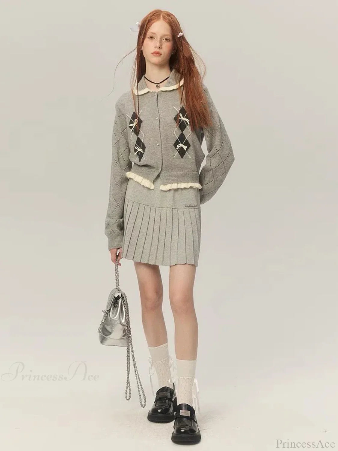 Cropped Bow Aesthetic Cardigan