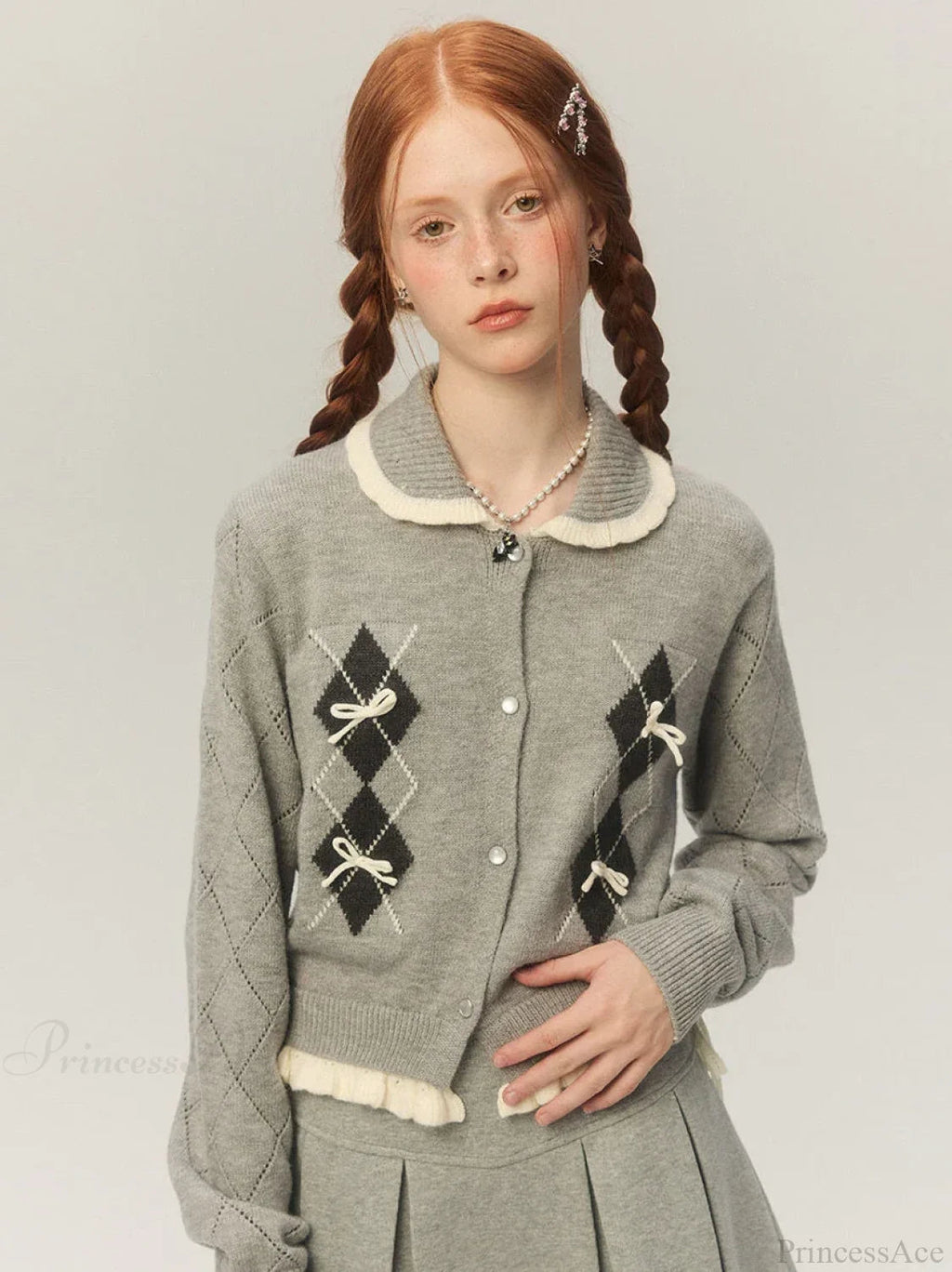 Cropped Bow Aesthetic Cardigan