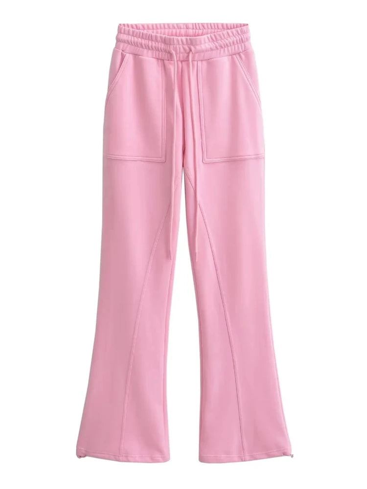 Lace Up Loose Cargo Pants High Waist Pocket Baggy Sweatpants ’s Streetweat Woman Autumn New
