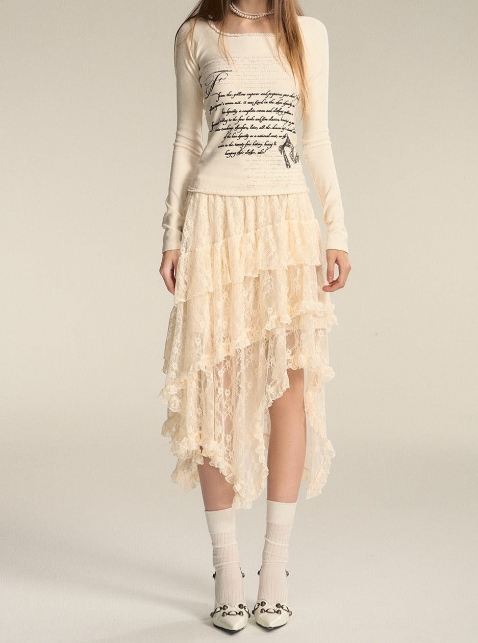 Irregular Design Long Skirt