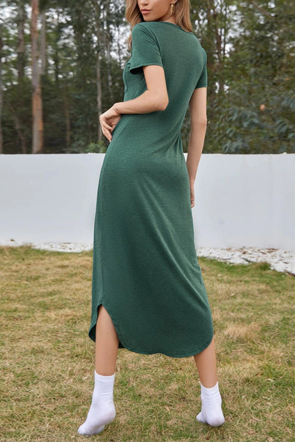 Beach Dress Irregular Hem Midi Dress
