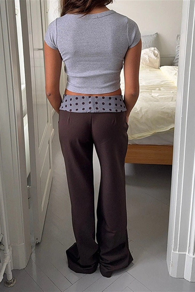 High Waist Slim Printed Pants