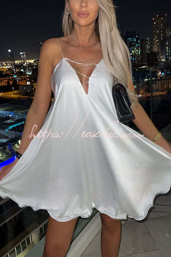 Shiny Chain Party Mini Dress