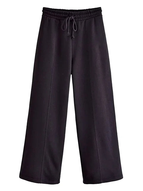 Autumn 2 Piece-set Tracksuit Trousers Outfits Female Slim High Waist Drawstring Clothes Loose ’s Pants Sets