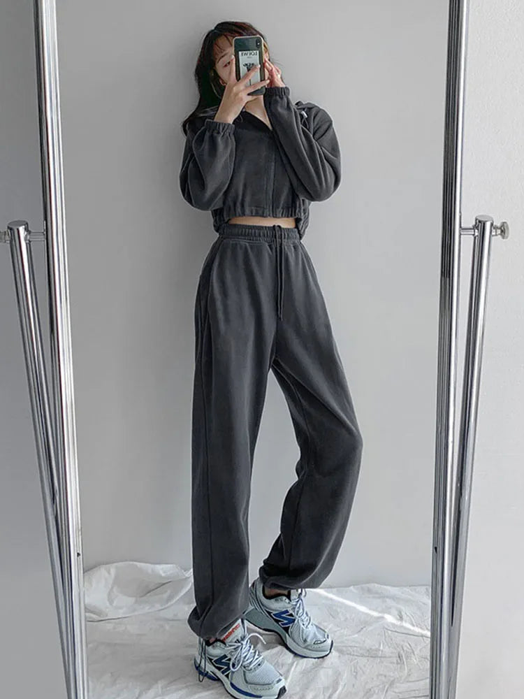 Blue Sweatpants for Summer Baggy Pants High Waist Jogger Wide Leg Trousers Spring ’s Sports Pants Summer Sweatpants
