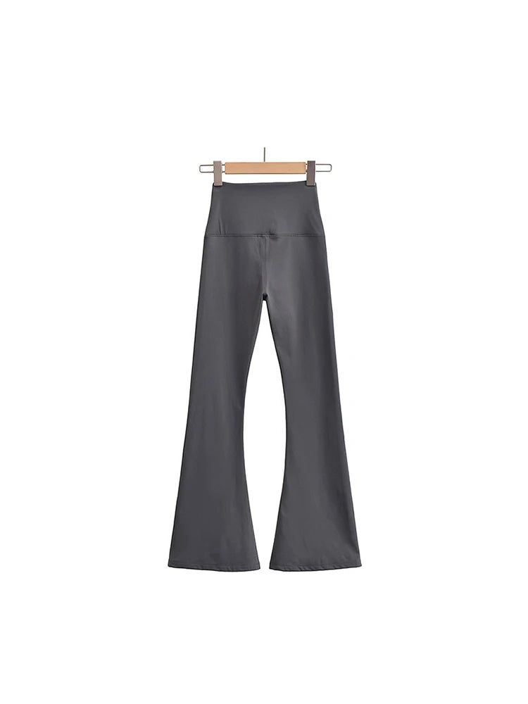 Fall Outfits Skinny Yoga Pants Flare Leggings Korean Style Yoga Pants Flare Leg Black