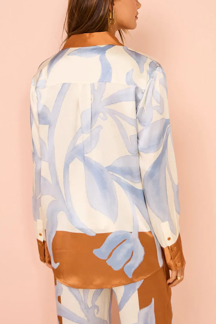 Exquisite Contrast Tie-dye Loose Pants Set