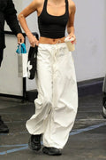 Bella Hailey Inspired Jl Cotton Parachute Cargo Pant