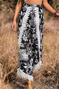 Loose Print Lace Pants