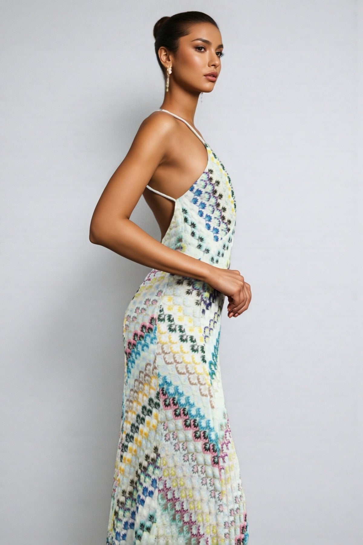 Kerla Multi Crocheted Stripe Maxi Dress