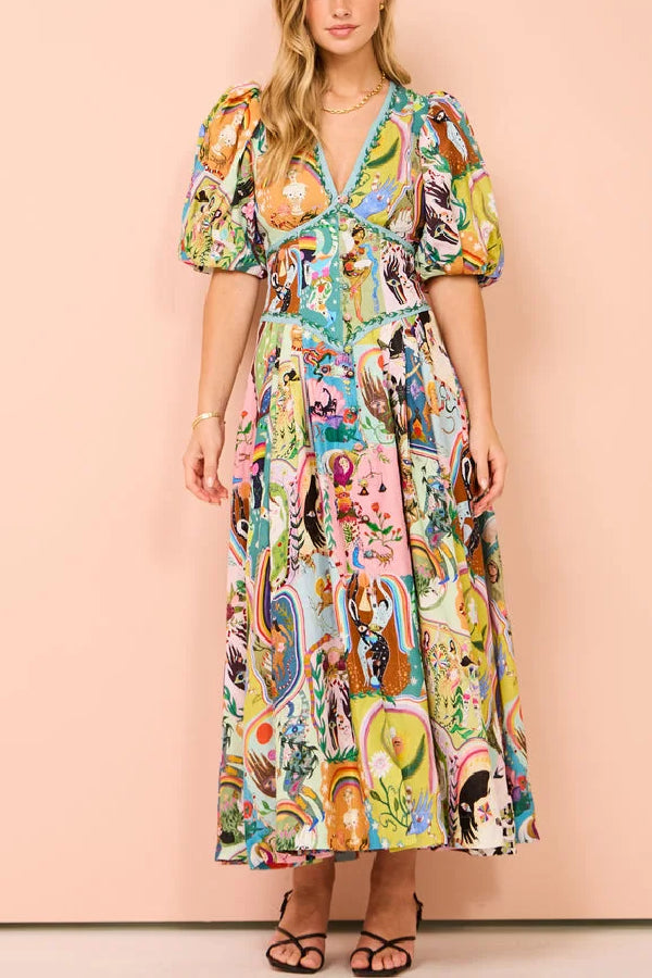 Midi Dress in Multi
