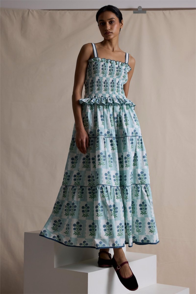 Damla Smocked Cami Maxi Dress