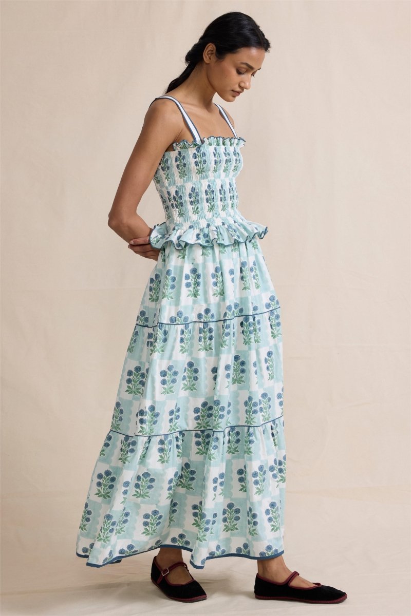 Damla Smocked Cami Maxi Dress