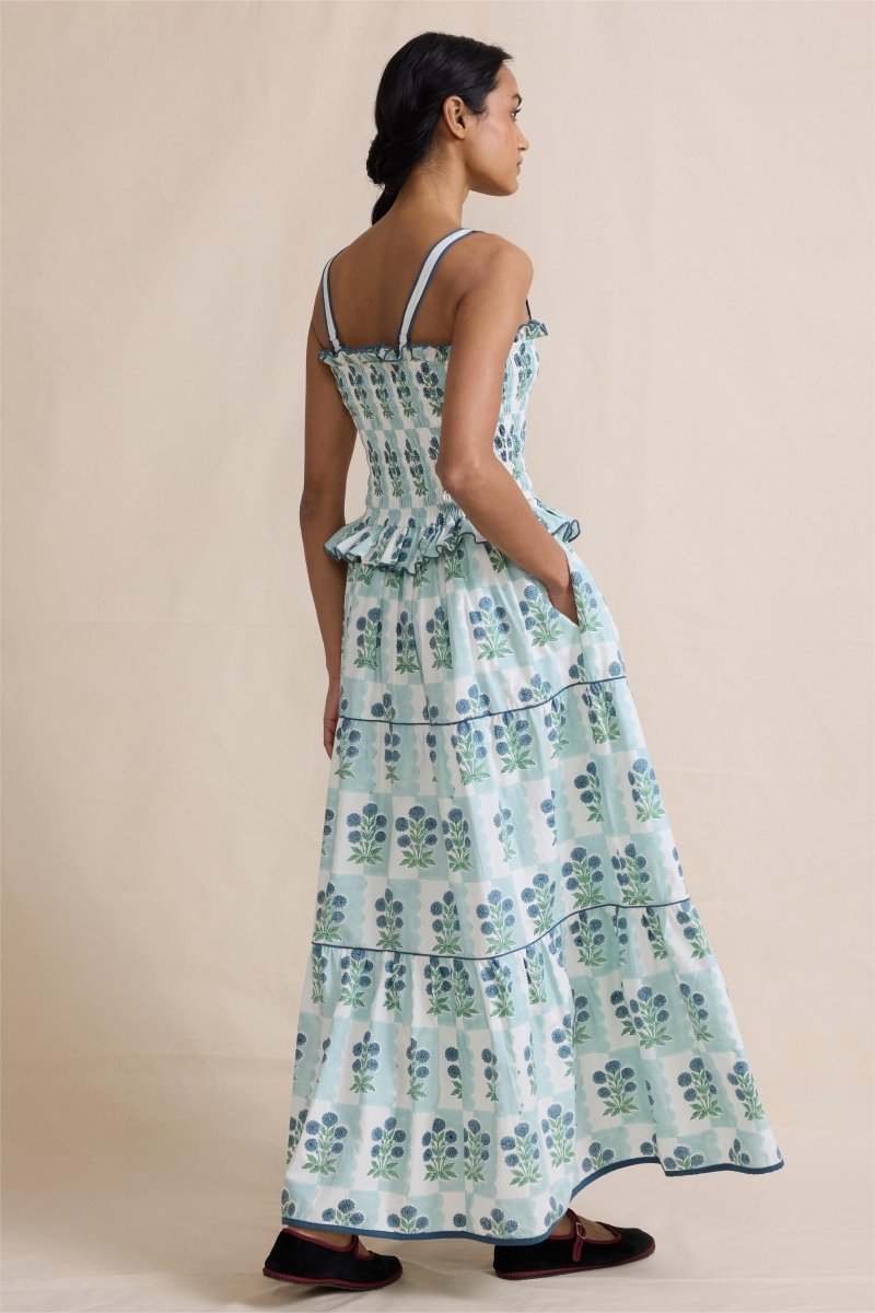 Damla Smocked Cami Maxi Dress