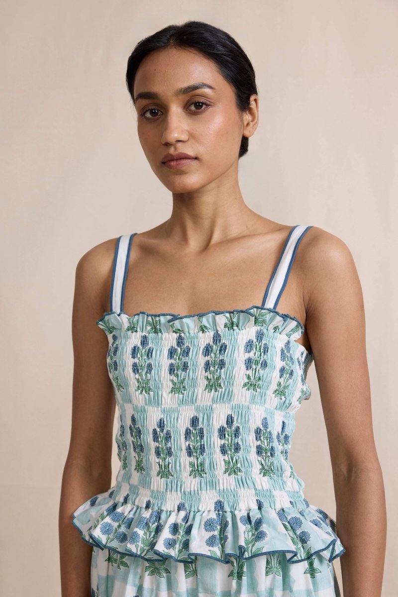 Damla Smocked Cami Maxi Dress