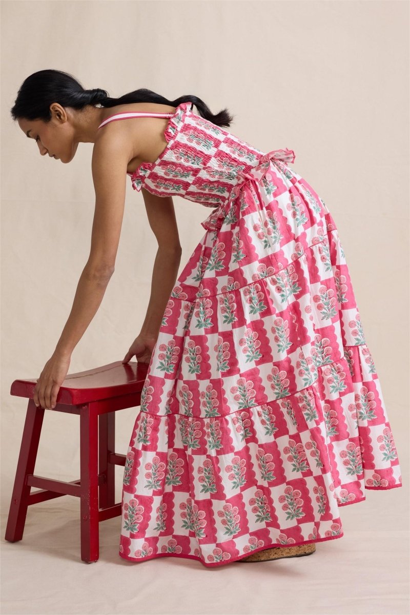 Damla Smocked Cami Maxi Dress