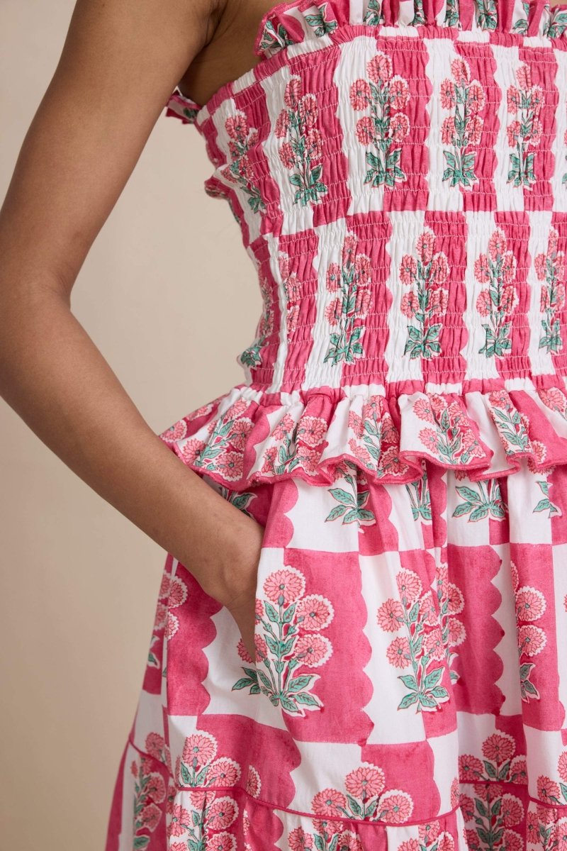 Damla Smocked Cami Maxi Dress